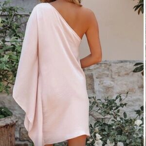 Vici Soft Pink One-Shoulder Dress